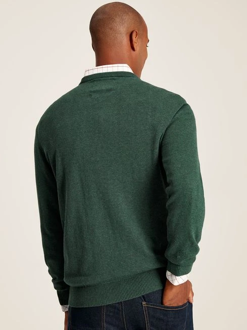 Green Crew Neck Knitted Jumper 2 Green Crew Neck Knitted Jumper - Image 2