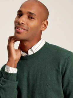 Green Crew Neck Knitted Jumper 9 Green Crew Neck Knitted Jumper -Clothing Store 308642s4