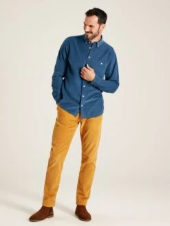 Miller Blue Classic Fit Cord Shirt -Clothing Store 317 303s4