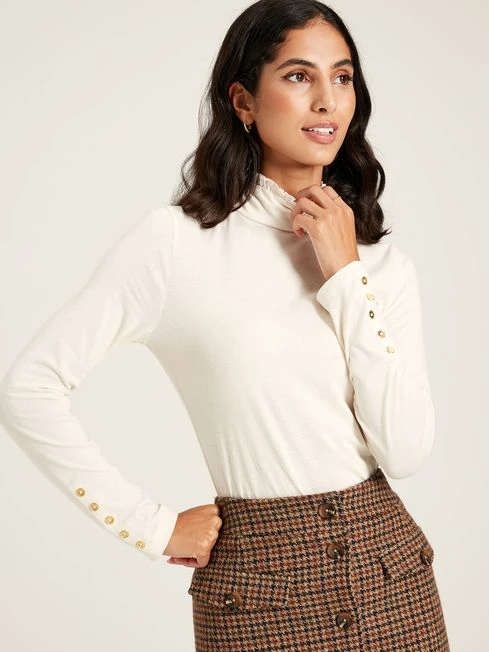 Cream Roll Neck Top 1 Cream Roll Neck Top