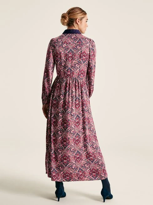 Navy Blue Printed Shirt Dress 2 Navy Blue Printed Shirt Dress - Image 2