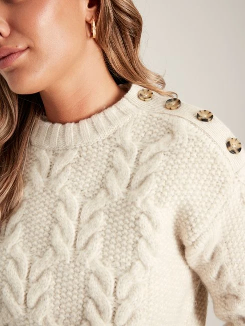 Cream Cable Knit Jumper 5 Cream Cable Knit Jumper - Image 5