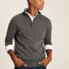 Grey Quarter Zip Knitted Jumper