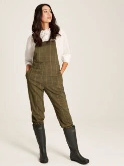 Green Check Dungarees