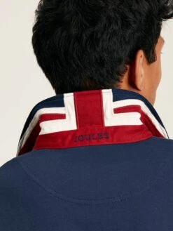 Blue Rugby Shirt With Badges -Clothing Store 341269s3