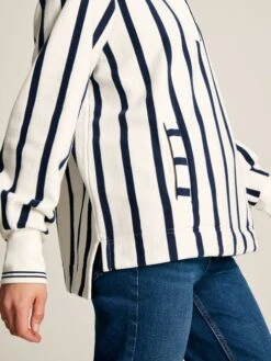 Cream/Navy Pullover Sweat -Clothing Store 343617s5