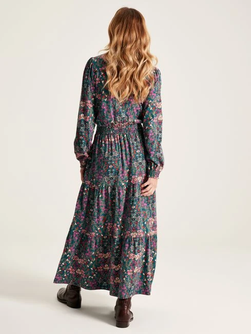 Blue Frill Neck Dress 2 Blue Frill Neck Dress - Image 2