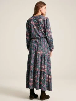 Blue Frill Neck Dress 12 Blue Frill Neck Dress -Clothing Store 350585s4