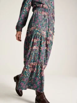 Blue Frill Neck Dress 15 Blue Frill Neck Dress -Clothing Store 350585s7