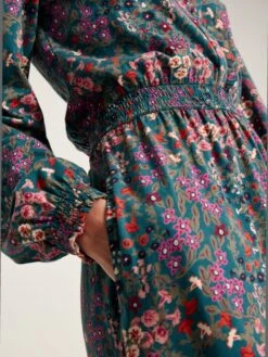 Blue Frill Neck Dress 16 Blue Frill Neck Dress -Clothing Store 350585s8