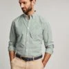 Joules Green Goodridge Long Sleeve Classic Fit Poplin Shirt