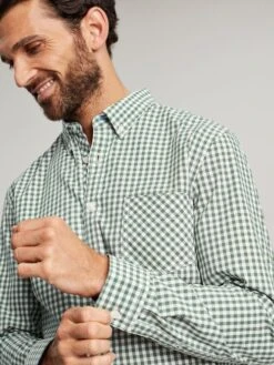 Joules Green Goodridge Long Sleeve Classic Fit Poplin Shirt -Clothing Store 378172s5