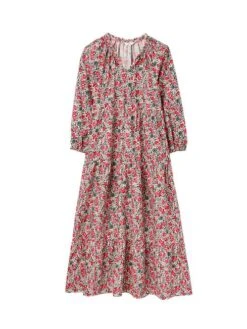 Joules White Melody Tiered Scallop Frill Neck Dress 13 Joules White Melody Tiered Scallop Frill Neck Dress -Clothing Store 385330s7