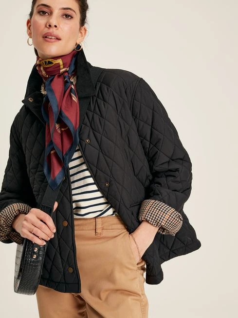 Black Showerproof Quilted Jacket 1 Black Showerproof Quilted Jacket