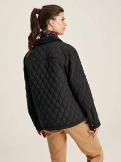 Black Showerproof Quilted Jacket 8 Black Showerproof Quilted Jacket -Clothing Store 385954s3