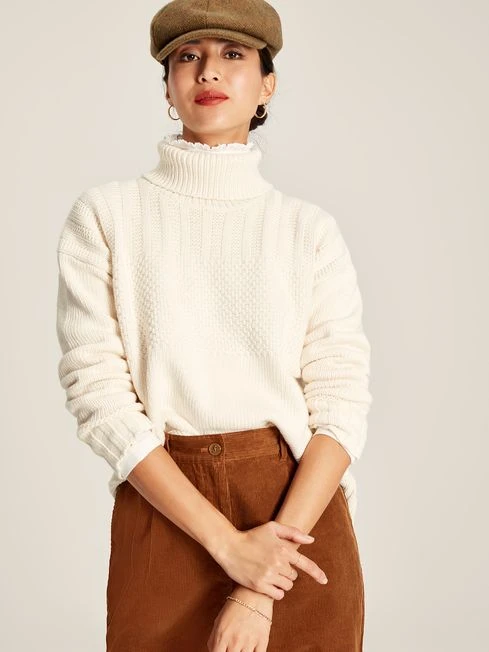 Cream Roll Neck Jumper 1 Cream Roll Neck Jumper