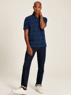 Blue Classic Fit Striped Polo -Clothing Store 407884s4