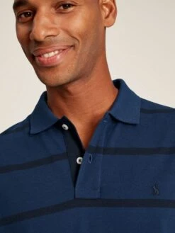 Blue Classic Fit Striped Polo -Clothing Store 407884s6