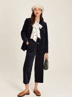 Equestrian White Tie Neck Blouse -Clothing Store 412020s5