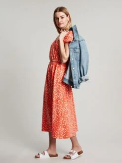 Joules Orange Vivian Midi Jersey Wrap Dress 8 Joules Orange Vivian Midi Jersey Wrap Dress -Clothing Store 432549s3