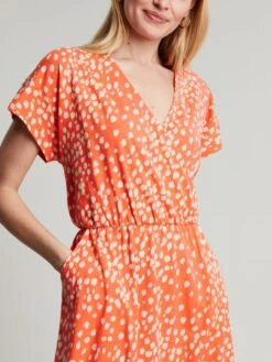 Joules Orange Vivian Midi Jersey Wrap Dress 9 Joules Orange Vivian Midi Jersey Wrap Dress -Clothing Store 432549s4