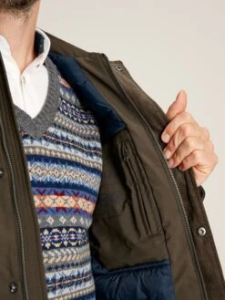 Brown Multi-pocket Waterproof With Padded Lining Coat -Clothing Store 435 305s8