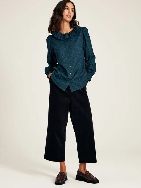 Navy Waterfall Blouse 4 Navy Waterfall Blouse - Image 4