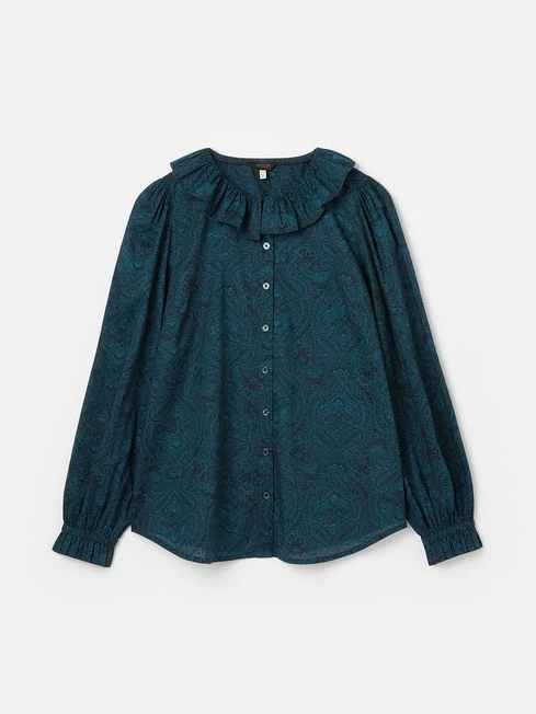 Navy Waterfall Blouse 8 Navy Waterfall Blouse - Image 8