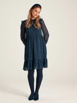 Navy Lumi Balloon Sleeve Dress 11 Navy Lumi Balloon Sleeve Dress -Clothing Store 490120s3
