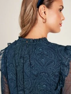 Navy Lumi Balloon Sleeve Dress 15 Navy Lumi Balloon Sleeve Dress -Clothing Store 490120s7