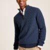 Blue Quarter Zip Jumper