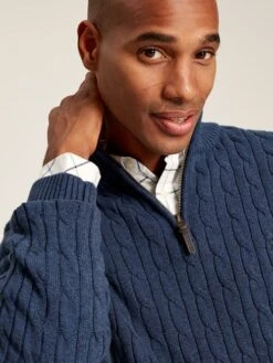 Blue Quarter Zip Jumper 9 Blue Quarter Zip Jumper -Clothing Store 501297s4