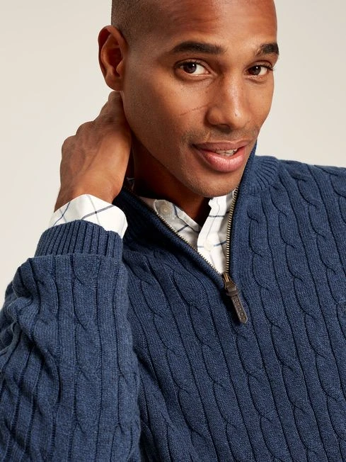 Blue Quarter Zip Jumper 4 Blue Quarter Zip Jumper - Image 4