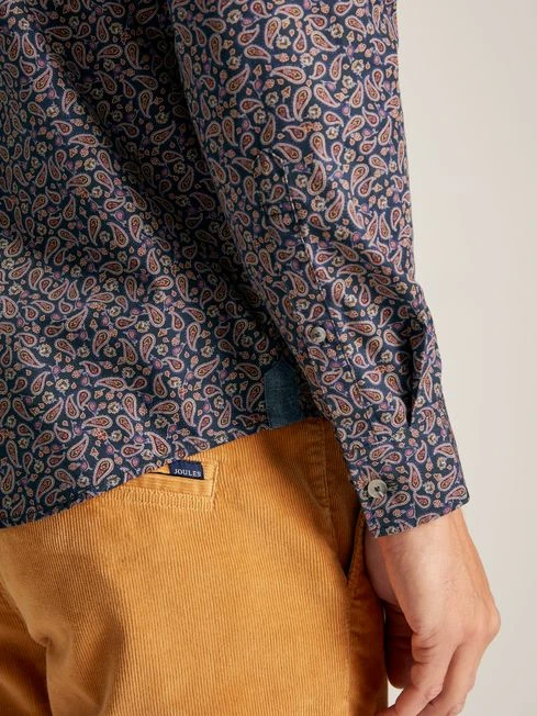 Navy Paisley Classic Fit Printed Shirt 5 Navy Paisley Classic Fit Printed Shirt - Image 5