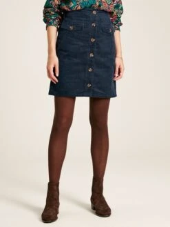 Avery Navy Blue Cord Skirt