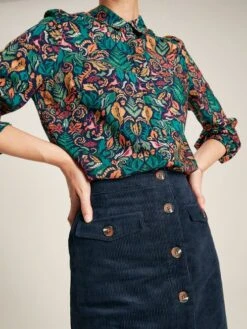 Avery Navy Blue Cord Skirt 9 Avery Navy Blue Cord Skirt -Clothing Store 539 653s4