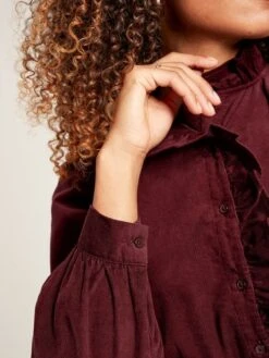 Burgundy Red Cord Blouse -Clothing Store 542966s5