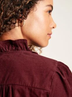 Burgundy Red Cord Blouse -Clothing Store 542966s6