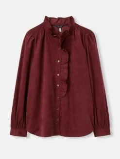 Burgundy Red Cord Blouse -Clothing Store 542966s7