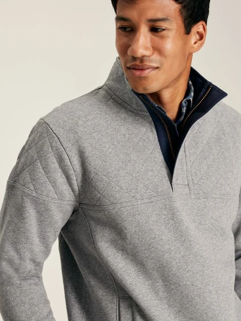 Grey Quarter Zip Sweater 5 Grey Quarter Zip Sweater - Image 5