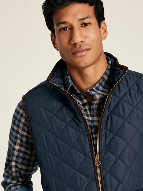 Blue Quilted Gilet 4 Blue Quilted Gilet - Image 4