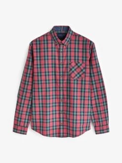 Red Long Sleeve Classic Fit Poplin Shirt 15 Red Long Sleeve Classic Fit Poplin Shirt -Clothing Store 584559s8