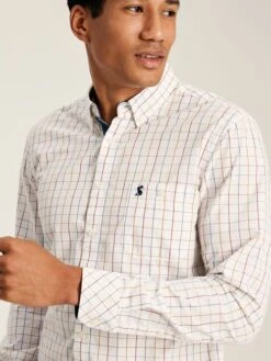 Abbott White Long Sleeve Classic Fit Poplin Shirt -Clothing Store 587692s4