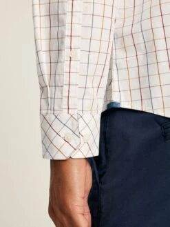 Abbott White Long Sleeve Classic Fit Poplin Shirt -Clothing Store 587692s5