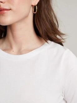 White Crew Long Sleeve T-shirt -Clothing Store 595524s5