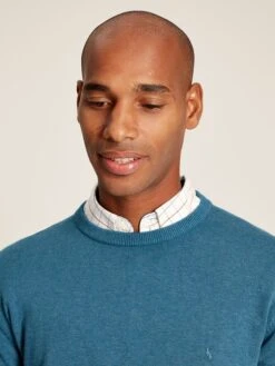 Blue Crew Neck Knitted Jumper -Clothing Store 606203s4