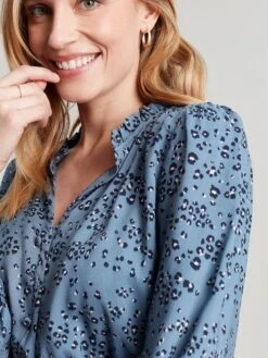 Joules Blue Josie Frill Elasticated Waist Dress 9 Joules Blue Josie Frill Elasticated Waist Dress -Clothing Store 622003s4