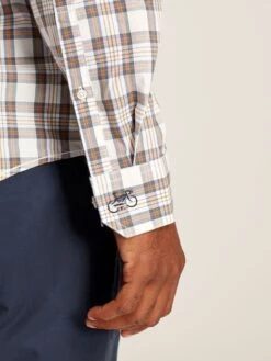 Cream Long Sleeve Classic Fit Poplin Shirt -Clothing Store 626328s3