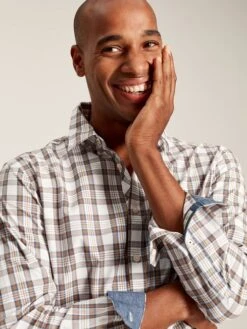 Cream Long Sleeve Classic Fit Poplin Shirt -Clothing Store 626328s4