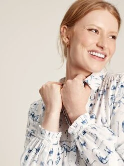 White Poplin Concealed Placket Shirt -Clothing Store 628925s4